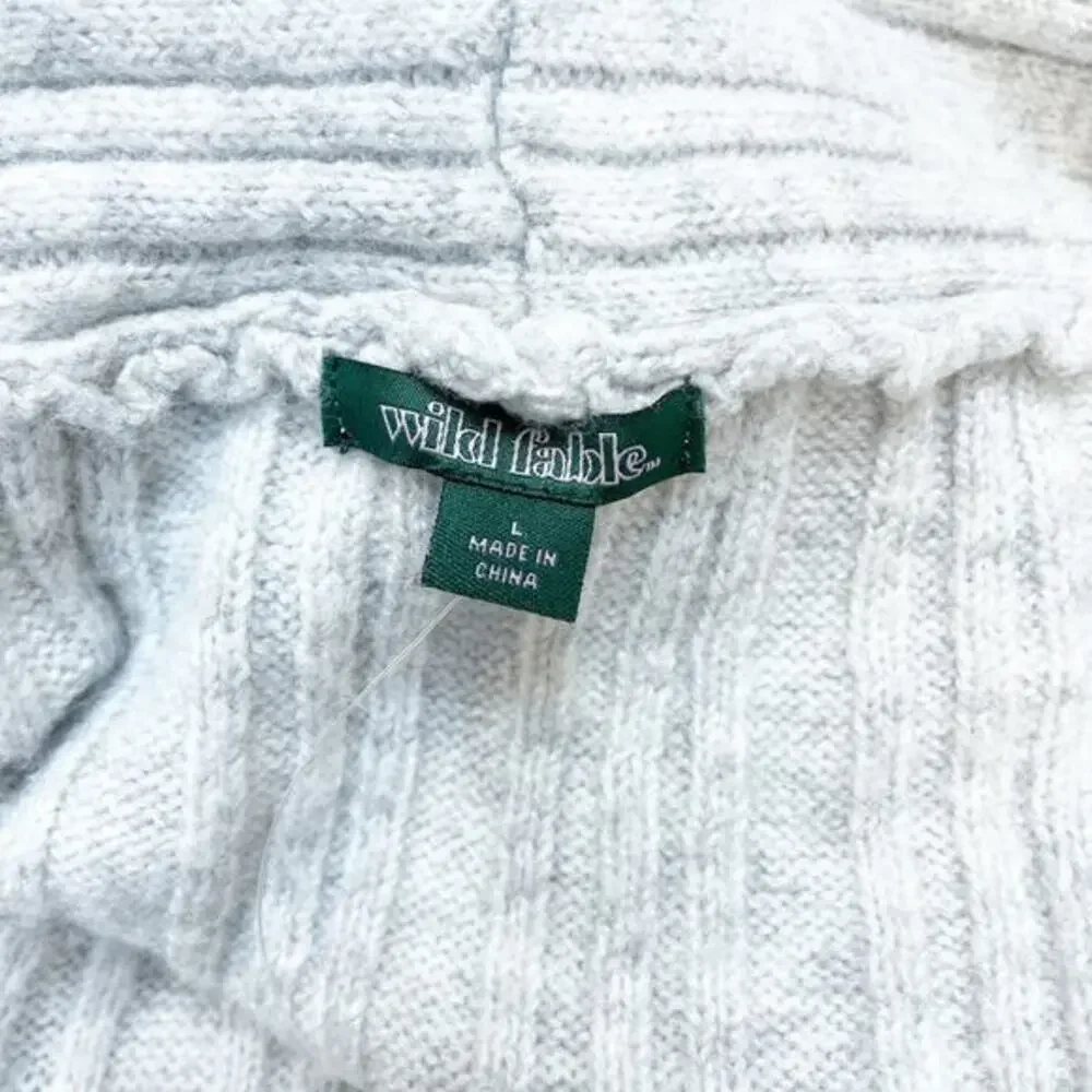Wild Fable Women's Long Sleeve Off Shoulder Sweater Top Light‎ Gray Size Large